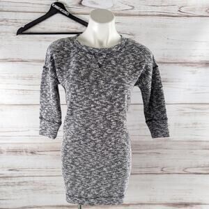 Banana Republic boucle knit 3/4 sleeve sweatshirt style dress sz S Petitie